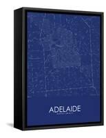 Adelaide, Australia Blue Map-null-Framed Stretched Canvas