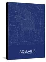 Adelaide, Australia Blue Map-null-Stretched Canvas