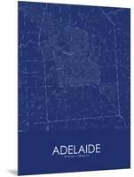 Adelaide, Australia Blue Map-null-Mounted Poster