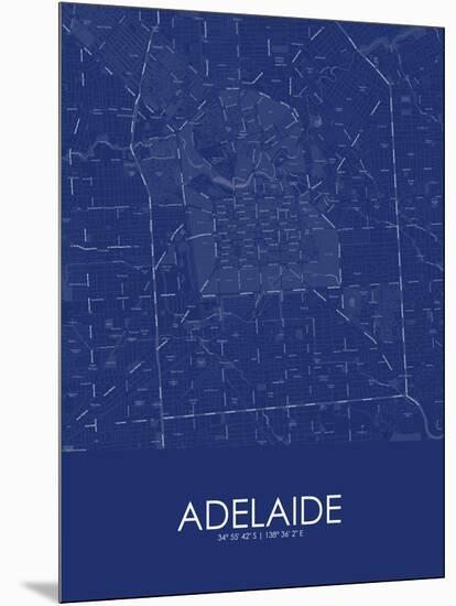 Adelaide, Australia Blue Map-null-Mounted Poster