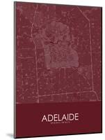 Adelaide, Australia Red Map-null-Mounted Poster