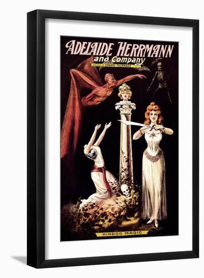 Adelaide Herrmann and Company: Hindoo Magic-null-Framed Art Print