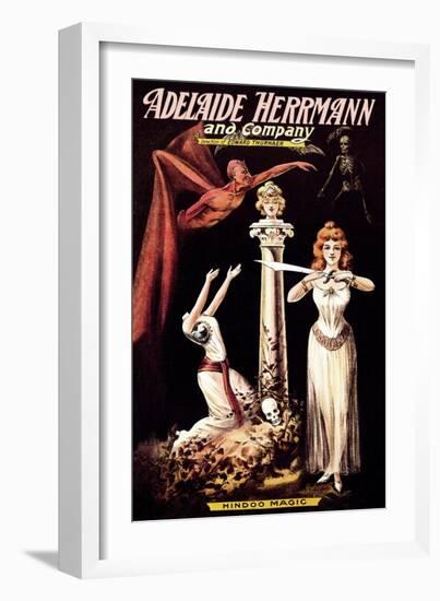 Adelaide Herrmann and Company: Hindoo Magic-null-Framed Art Print