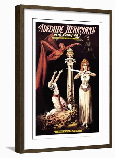 Adelaide Herrmann and Company: Hindoo Magic-null-Framed Art Print