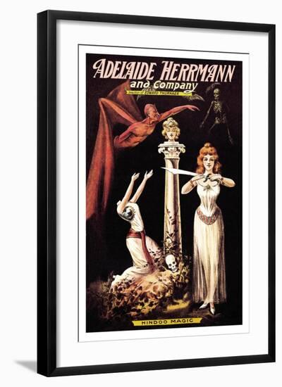 Adelaide Herrmann and Company: Hindoo Magic-null-Framed Art Print
