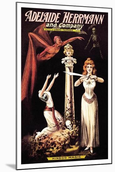 Adelaide Herrmann and Company: Hindoo Magic-null-Mounted Art Print