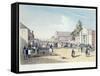 Adelaide, Hindley Street, Plate 41, from 'South Australia Illustrated' by George French Angas, 1847-Samuel Thomas Gill-Framed Stretched Canvas