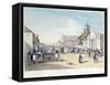 Adelaide, Hindley Street, Plate 41, from 'South Australia Illustrated' by George French Angas, 1847-Samuel Thomas Gill-Framed Stretched Canvas