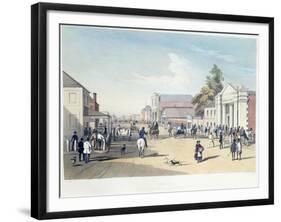 Adelaide, Hindley Street, Plate 41, from 'South Australia Illustrated' by George French Angas, 1847-Samuel Thomas Gill-Framed Giclee Print