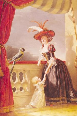 Portrait of Louise-Elisabeth de France Duchess of Parma and Her Son Ferdinand, 1786
