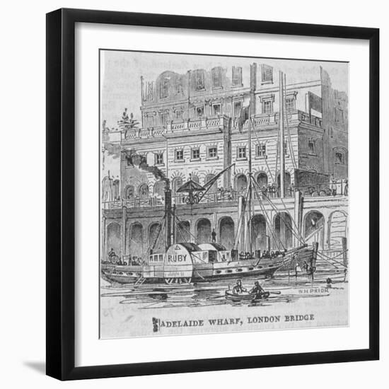 Adelaide Wharf, London Bridge, 1840-William Henry Prior-Framed Giclee Print