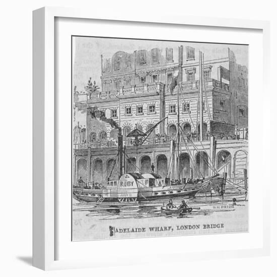 Adelaide Wharf, London Bridge, 1840-William Henry Prior-Framed Giclee Print