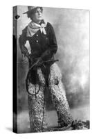 Adele Voughle, Cowgirl, C.1880-1900-null-Stretched Canvas