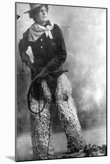 Adele Voughle, Cowgirl, C.1880-1900-null-Mounted Photographic Print