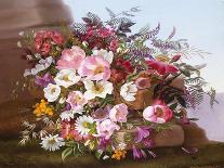 Still Life of Flowers in a Basket, 1852-Adelheid Dietrich-Framed Stretched Canvas