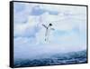 Adelie Penguin about to Jump into the Sea-DLILLC-Framed Stretched Canvas