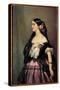 Adelina Patti, 1863 (Oil on Canvas)-Franz Xaver Winterhalter-Stretched Canvas