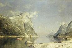 A Norweigan Fjord Scene-Adelsteen Normann-Giclee Print