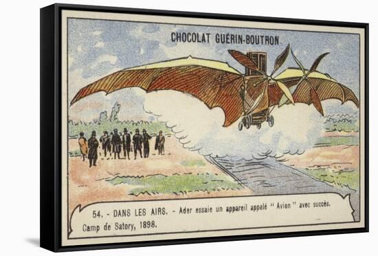 Ader Making a Successful Flight in His Flying Machine Avion, Camp De Satory, France, 1898-null-Framed Stretched Canvas