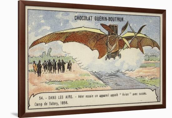 Ader Making a Successful Flight in His Flying Machine Avion, Camp De Satory, France, 1898-null-Framed Giclee Print