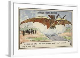 Ader Making a Successful Flight in His Flying Machine Avion, Camp De Satory, France, 1898-null-Framed Giclee Print