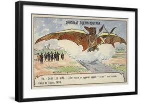 Ader Making a Successful Flight in His Flying Machine Avion, Camp De Satory, France, 1898-null-Framed Giclee Print