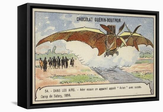 Ader Making a Successful Flight in His Flying Machine Avion, Camp De Satory, France, 1898-null-Framed Stretched Canvas