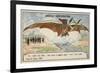 Ader Making a Successful Flight in His Flying Machine Avion, Camp De Satory, France, 1898-null-Framed Giclee Print