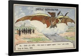 Ader Making a Successful Flight in His Flying Machine Avion, Camp De Satory, France, 1898-null-Framed Giclee Print