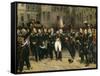 Adieux de Napoléon Ier à la garde impériale dans la cour du cheval blanc du château de-Horace Vernet-Framed Stretched Canvas
