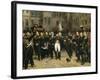 Adieux de Napoléon Ier à la garde impériale dans la cour du cheval blanc du château de-Horace Vernet-Framed Giclee Print