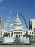 Fountains and Buildings in City of St. Louis, Missouri, United States of America (USA)-Adina Tovy-Framed Photographic Print