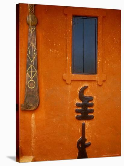 Adinkra Symbols on Shrine to Nana Yaa Asantewaa, Ejisu, Ghana-Alison Jones-Stretched Canvas