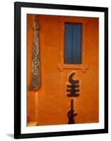 Adinkra Symbols on Shrine to Nana Yaa Asantewaa, Ejisu, Ghana-Alison Jones-Framed Photographic Print