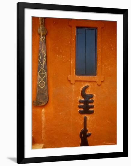 Adinkra Symbols on Shrine to Nana Yaa Asantewaa, Ejisu, Ghana-Alison Jones-Framed Photographic Print