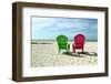 Adirondack Beach Chairs with Ocean View-Pond Shots-Framed Photographic Print