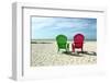 Adirondack Beach Chairs with Ocean View-Pond Shots-Framed Photographic Print