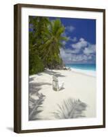 Adirondack Chair and Tropical Beach, Seychelles, Indian Ocean, Africa-Sakis Papadopoulos-Framed Photographic Print