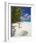 Adirondack Chair and Tropical Beach, Seychelles, Indian Ocean, Africa-Sakis Papadopoulos-Framed Photographic Print