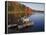 Adirondack Chairs on Dock at Lake-Ralph Morsch-Stretched Canvas