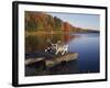 Adirondack Chairs on Dock at Lake-Ralph Morsch-Framed Photographic Print