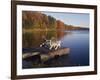 Adirondack Chairs on Dock at Lake-Ralph Morsch-Framed Photographic Print