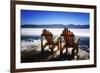 Adirondack Chairs on the Deck-George Oze-Framed Photographic Print