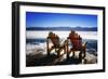 Adirondack Chairs on the Deck-George Oze-Framed Photographic Print