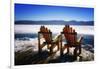 Adirondack Chairs on the Deck-George Oze-Framed Photographic Print