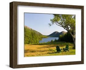 Adirondack Chairs on the Lawn of the Jordan Pond House, Acadia National Park, Mount Desert Island-Jerry & Marcy Monkman-Framed Photographic Print