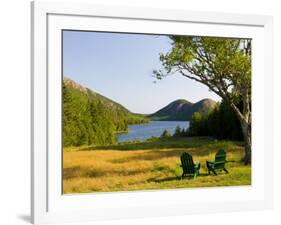 Adirondack Chairs on the Lawn of the Jordan Pond House, Acadia National Park, Mount Desert Island-Jerry & Marcy Monkman-Framed Photographic Print