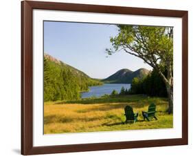 Adirondack Chairs on the Lawn of the Jordan Pond House, Acadia National Park, Mount Desert Island-Jerry & Marcy Monkman-Framed Photographic Print