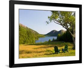 Adirondack Chairs on the Lawn of the Jordan Pond House, Acadia National Park, Mount Desert Island-Jerry & Marcy Monkman-Framed Photographic Print