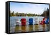 Adirondack Chairs Partially Submerged in the Lake Muskoka, Ontario, Canada-null-Framed Stretched Canvas